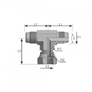 Branch Tee male JIC – swivel female JIC. (TMJ.FGJ.P)